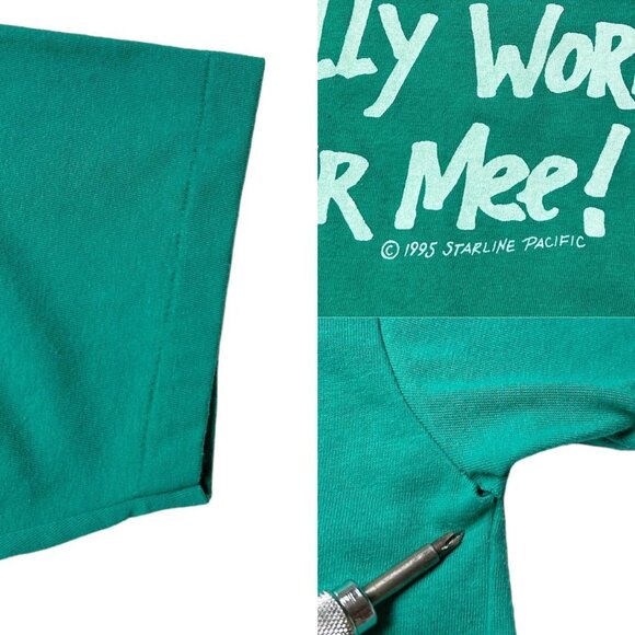 90s Vintage Hooked on Phonics Joke T-shirt Single Stitch Starlight Pacific. - Picture 6 of 6